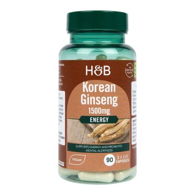 Korean Ginseng 500 мг 90 капсули | Holland & Barrett Дарява организма Ви със здраве Регулира нивата на кръвна захар Повишава енергията и успешно се бори с напрежението и стреса Корейски Женшен на капсу Korean Ginseng 500 мг 90 капсули | Holland & 