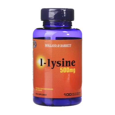 L-lysine 500 мг 100 таблетки | Holland & Barrett Лесен и удобен начин за добавяне на тази важна аминокиселина Помага при настинка, грип Укрепва организма и подпомага възстановяването след интензивна трени L-lysine 500 мг 100 таблетки | Holland & B