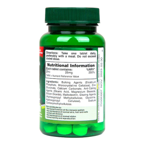 Maximum Strength Zinc Gluconate 25 мг 120 таблетки | Holland & Barrett
