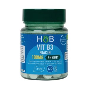 Niacin Vitamin B3 100 мг 120 таблетки | Holland & Barrett