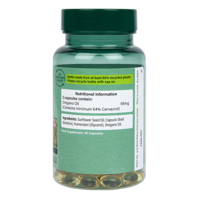 Oil of Oregano концентриран екстракт 26 мг 90 капсули | Holland & Barrett Има силно антиоксидантно действие Помага за борба с паразитите и инфекциите Естествен антибиотик Полезно при нарушения на Oil of Oregano концентриран екстракт 26 мг 90 капсули |