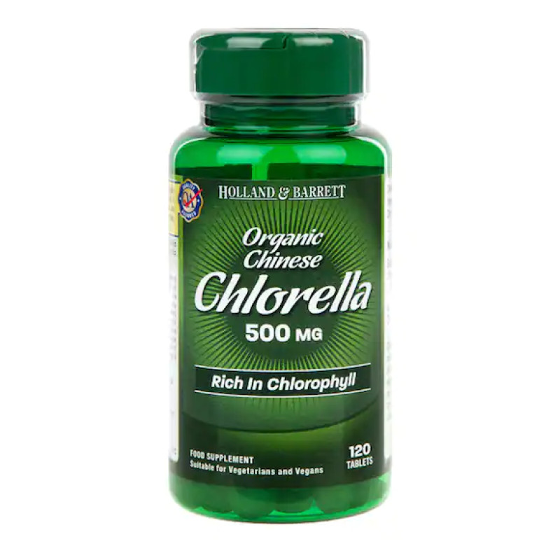 Organic Chinese Chlorella 500 мг 120 таблетки | Holland & Barrett