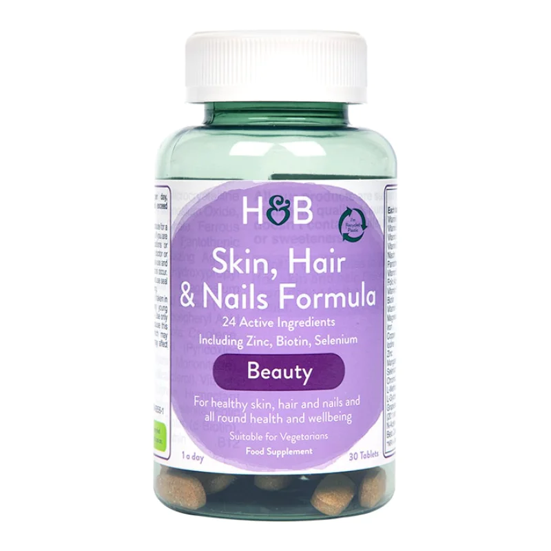 Skin Hair Nails 30 таблетки | Holland & Barrett Skin Hair Nails 30 каплети | Holland & BarrettЕстествен продукт, който се грижи за Вашата красота
Действа успешно против чупенето на нокти
Предотвратява косопада и поддържа здравето на кож Skin Hair Nails 30 каплети | Holland & Barrett Естествен продукт, който се грижи за Вашата красота Действа успешно против чупенето на нокти Предотвратява косопада и поддържа здравето на кожата Формула Skin Hair Nails 30 каплети | Holland & Barrett