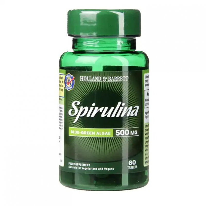 Spirulina 500 мг 60 таблетки | Holland & Barrett