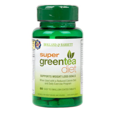 Super Green Tea Diet 60 таблетки | Holland & Barrett Мощен антиоксидант Стимулира загубата на мазнини и килограми Потиска апетита Супер Диета Зелен Чай на таблетки е на топ цена от Holland & Barret Super Green Tea Diet 60 таблетки | Holland & 