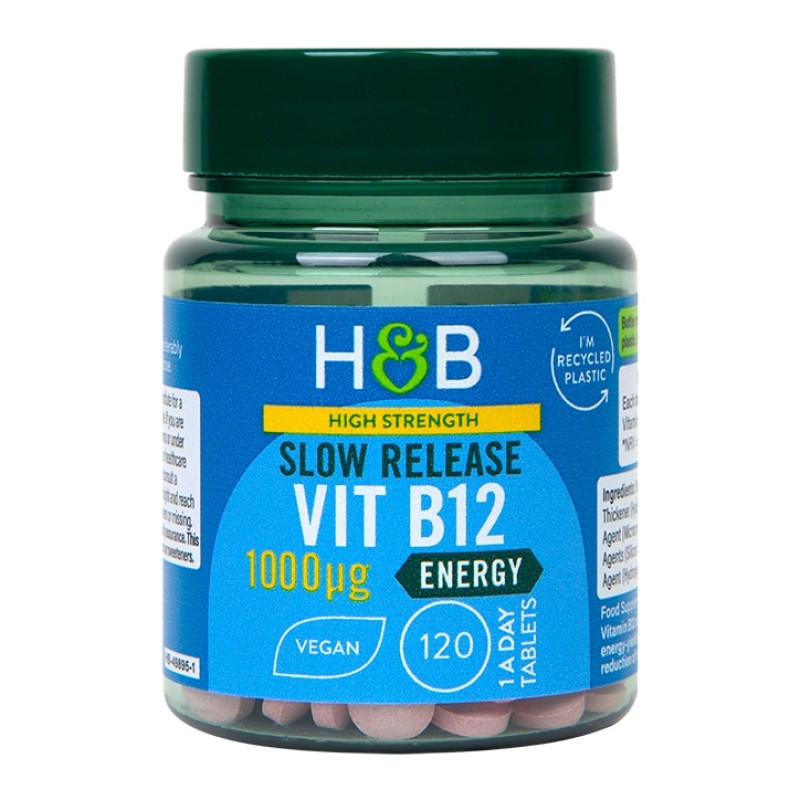 Timed Release Vitamin B12 1000 мкг 120 таблетки | Holland & Barrett  Стимулира имунната система Дарява тялото Ви с повече енергия и сили Грижи се за нервната Ви система Предпазва от развитиет Timed Release Vitamin B12 1000 мкг 120 таблетки | Holland &