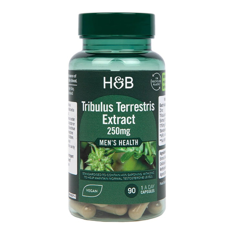 Tribulus Terrestris Extract 250 мг with Zinc 90 капсули | Holland & Barrett