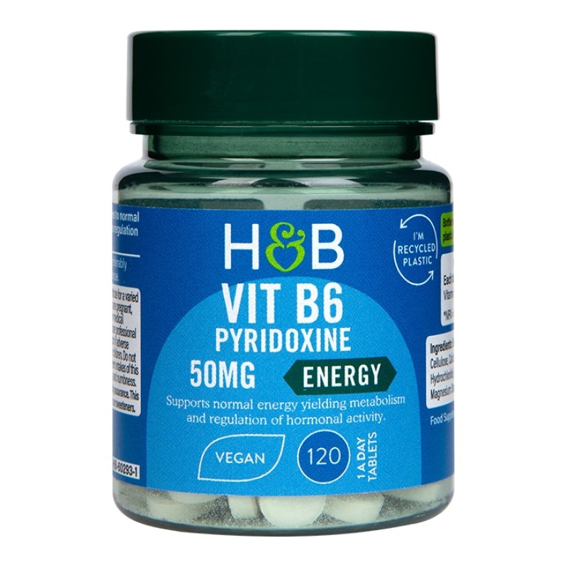 Vitamin B6 50 мг 120 таблетки | Holland & Barrett