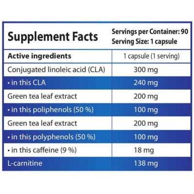 CLA, GREEN TEA, L-CARNITINE 90 capsules | HSLabs CLA, GREEN TEA, L-CARNITINE 90 capsules | HSLabsЕфективна подкрепа за отслабване
Подходящ метаболизъм на мазнините
По-бърз метаболизъм
Антиоксидантни свойства
Термогенна активност
Подобрява CLA, GREEN TEA, L-CARNITINE 90 capsules | HSLabs Ефективна подкрепа за отслабване Подходящ метаболизъм на мазнините По-бърз метаболизъм Антиоксидантни свойства Термогенна активност Подобряване на ене CLA, GREEN TEA, L-CARNITINE 90 capsules | HSLabs Ефекти