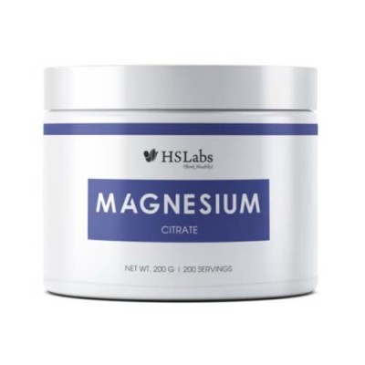 [Magnesium Citrate 200 гр | HS Labs Подпомага нормалната работа на нервно-мускулната система Помага за намаляване на умората Подкрепа за здравословния енергиен метаболизъм Участва в минерализацията на кости