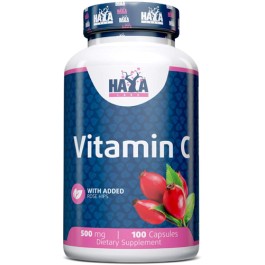 Vitamin C with Rose Hips 500 мг 100 капсули | Haya Labs