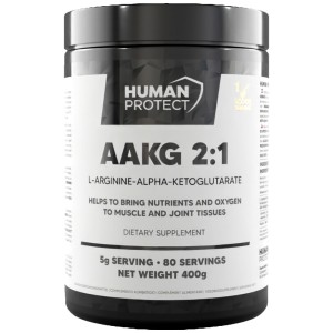 AAKG 2:1 Powder | L-Arginine-Alpha-Ketoglutarate - Неовкусен 400 г | Human Protect