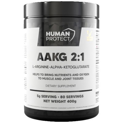 AAKG 2:1 Powder | L-Arginine-Alpha-Ketoglutarate - Неовкусен 400 г | Human Protect