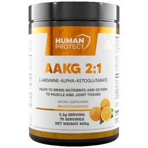AAKG 2:1 Powder | L-Arginine-Alpha-Ketoglutarate - Портокал 400 г | Human Protect