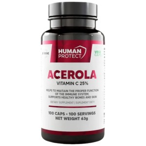 Acerola 500 mg | Natural Source of Vitamin C - 100 капсули | Human Protect