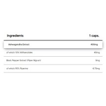 Ashwagandha 400 mg | High Dose 10% Withanolides - 90 капсули | Human Protect