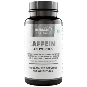 Caffeine Anhydrous 200 mg - 120 капсули | Human Protect