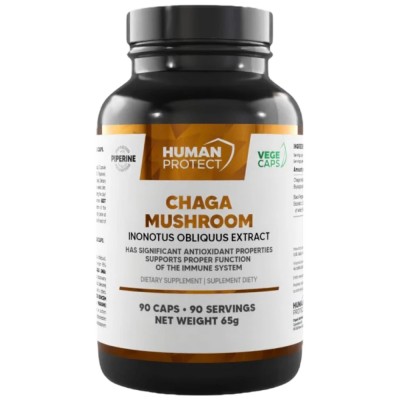 Chaga Mushroom 600 mg - 90 капсули | Human Protect