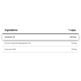 Coenzyme Q10 100 mg | with Phospholipids - 120 капсули | Human Protect