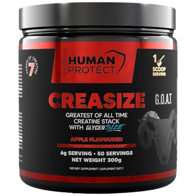Creasize | with 7 Forms of Creatine - Ябълка 300 г | Human Protect