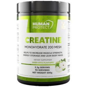 Creatine Monohydrate Powder - Зелена ябълка 500 г | Human Protect Creatine Monohydrate Powder - Зелена ябълка 500 г | Human Protect