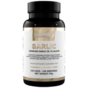 Garlic 15 mg | with 1% Allicin - 120 капсули | Human Protect