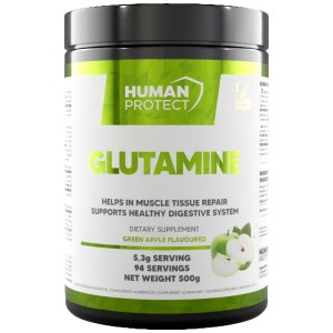 Glutamine Powder - Зелена ябълка 500 г | Human Protect Glutamine Powder - Зелена ябълка 500 г | Human Protect