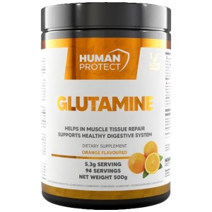 Glutamine Powder - Портокал 500 г | Human Protect Glutamine Powder - Портокал 500 г | Human Protect