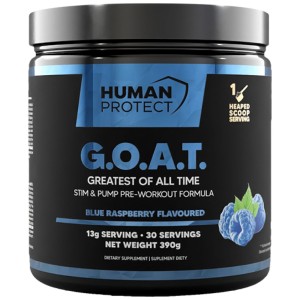 G.O.A.T | Stim & Pump Pre-Workout - Синя малина 390 г | Human Protect