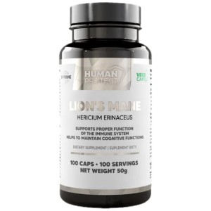 Lion's Mane 400 mg | with 20% Beta-Glucans - 100 капсули | Human Protect