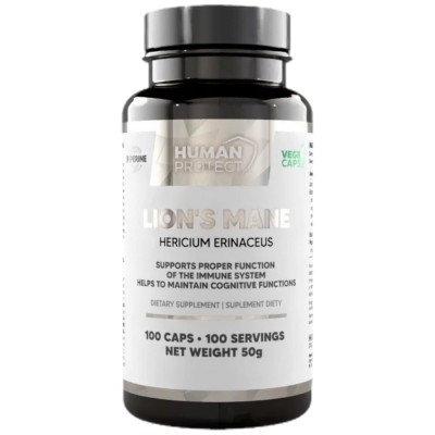Lion's Mane 400 mg | with 20% Beta-Glucans - 100 капсули | Human Protect