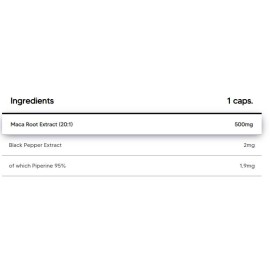 Maca 500 mg | with Black Pepper Extract - 100 капсули | Human Protect
