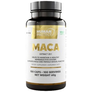 Maca 500 mg | with Black Pepper Extract - 100 капсули | Human Protect