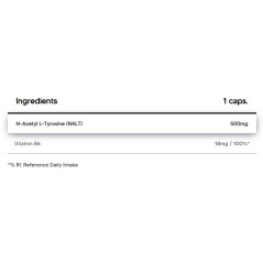 NALT + B6 | 500 mg N-Acetyl L-Tyrosine - 100 капсули | Human Protect