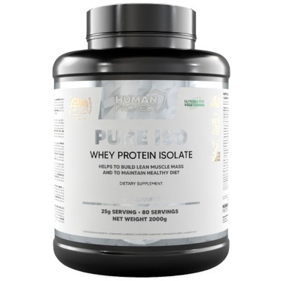 Pure Iso | Whey Protein Isolate - Неовкусен 2000 г | Human Protect
