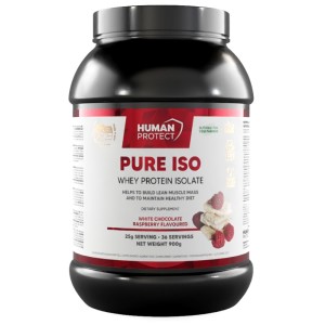 Pure Iso | Whey Protein Isolate - Бял шоколад с малини 900 г | Human Protect