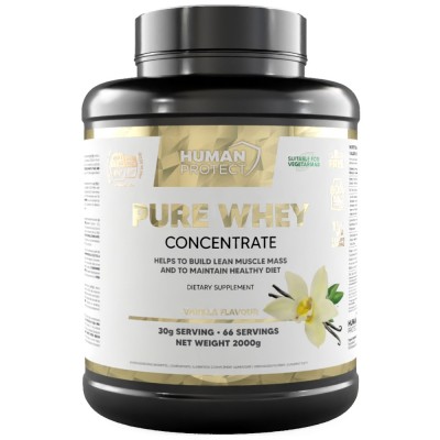 Pure Whey Concentrate - Ванилия 2000 г | Human Protect Pure Whey Concentrate - Ванилия 2000 г | Human Protect