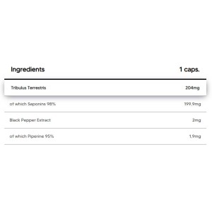 Tribulus Terrestris 204 mg | with 98% Saponins - 120 капсули | Human Protect