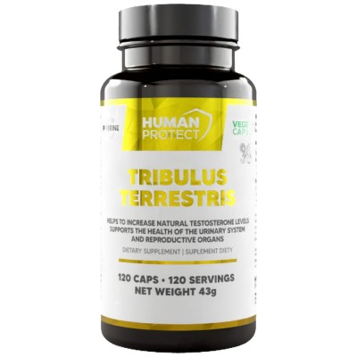 Tribulus Terrestris 204 mg | with 98% Saponins - 120 капсули | Human Protect