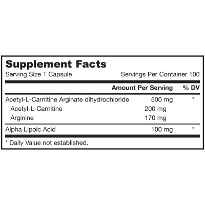 Acetyl L-Carnitine + ALA 100 капсули | Jarrow Formulas Обезпечава енергия Изгаря мазнините Мощен антиоксидант Спомага обмяната на веществата Стимулира имунната подкрепа Понижава нивото на х Acetyl L-Carnitine + ALA 100 капсули | Jarrow Formulas Обезпечава