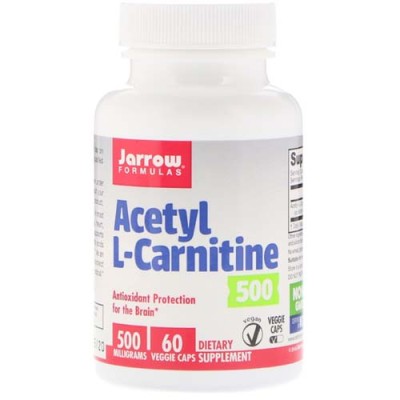 Acetyl L-Carnitine 500 мг 60/120 веге капсули | Jarrow Formulas Улеснява изгарянето на мазнини Има антиоксидантен потенциал Подпомага енергийния метаболизъм на мозъка Намалява умората Ацетил L-Карнитин Acetyl L-Carnitine 500 мг 60/120 веге капсули | Jarro