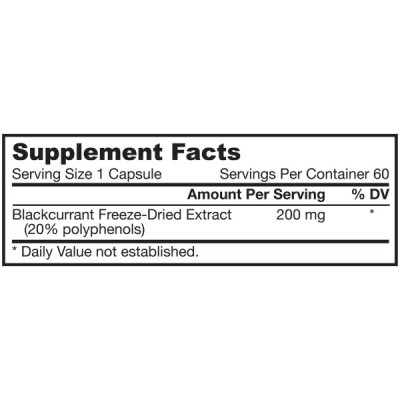 Blackcurrant Extract 200 мг 60 капсули | Jarrow Formulas Общо-укрепващо действие Тонизиращо средство Помага при анемия Спомага обмяната на веществата Стимулира имунитета Понижава нивото на холес Blackcurrant Extract 200 мг 60 капсули | Jarrow Formulas Общ