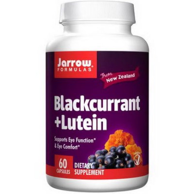 Blackcurrant Lutein 60 капсули | Jarrow Formulas Подобрява зрителните функции на очите Действа противовъзпалително При частична или цялостна загуба на зрение Подхранва ретината на окото Подходящо средст Blackcurrant Lutein 60 капсули | Jarrow Formulas Под