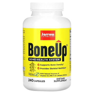 Bone-Up 240 капсули I Jarrow Formulas За заздравяване структурата на костите и ставите При сърдечно-съдови проблеми При високо кръвно налягане Против остеопороза и други костни заболявания За здрави и с Bone-Up 240 капсули I Jarrow Formulas За заздравяван