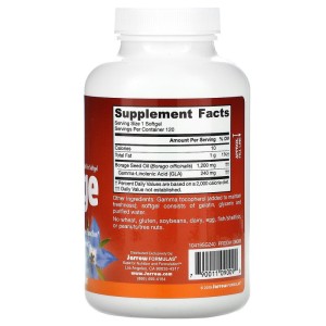 Borage GLA-240 + Gamma Tocopherol 120 гел капсули | Jarrow Formulas