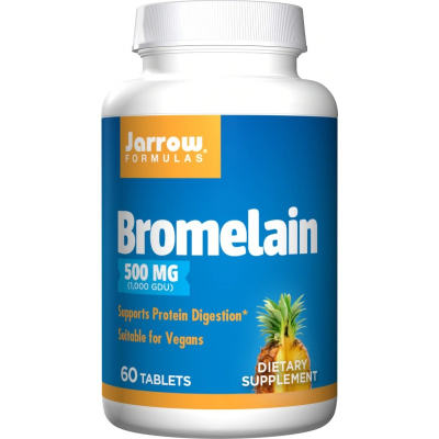 Bromelain 1000 GDU 60 таблетки | Jarrow Formulas Срещу тромбози и стенокардия Подпомага разграждането на белтъците Намалява рисковете от сърдечни заболявания и болести на кръвоносната система Помага при бр Bromelain 1000 GDU 60 таблетки | Jarrow Formulas 