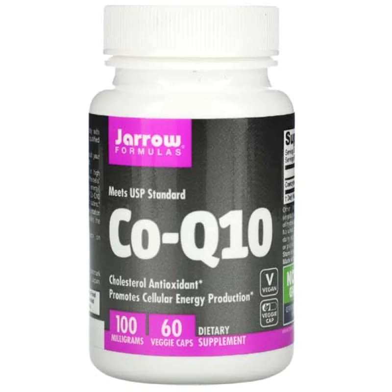 Co-Q10 100 мг 60 веге капсули | Jarrow Formulas Ускорява енергийния метаболизъм Стимулира имунната система Намалява нивото на „лошия” холестерол Нормализира кръвното налягане Предотвратява р Co-Q10 100 мг 60 веге капсули | Jarrow Formulas Ускорява енергий