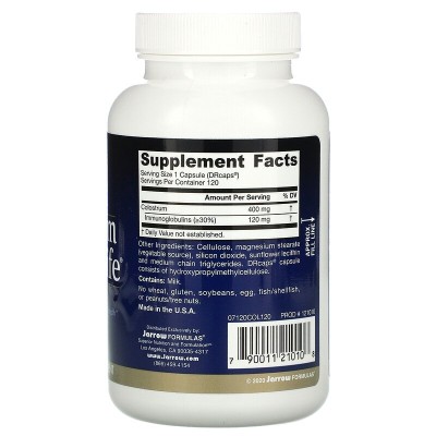 Colostrum Prime Life 400 мг 120 веге капсули | Jarrow Formulas Colostrum Prime Life 400 мг 120 веге капсули | Jarrow FormulasМощно имуностимулантно средство
Възстановява и защитава имунната система от различни патогенни бактерии и елементи
При Colostrum Prime Life 400 мг 120 веге капсули | Jarrow Formulas Мощно имуностимулантно средство Възстановява и защитава имунната система от различни патогенни бактерии и елементи При Алцхаймер, понижено вниман Colostrum Prime Life 400 мг 120 веге капсули |
