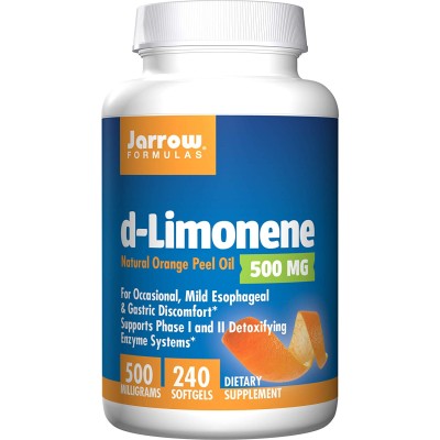 D-Limonene 500 мг 240 гел-капсули | Jarrow Formulas Има детоксикиращи свойства Има антиканцерогенни действия Спира растежа на различни видове туморни образувания Мощно средство против заболяване от рак D-Limonene 500 мг 240 гел-капсули | Jarrow Formulas И