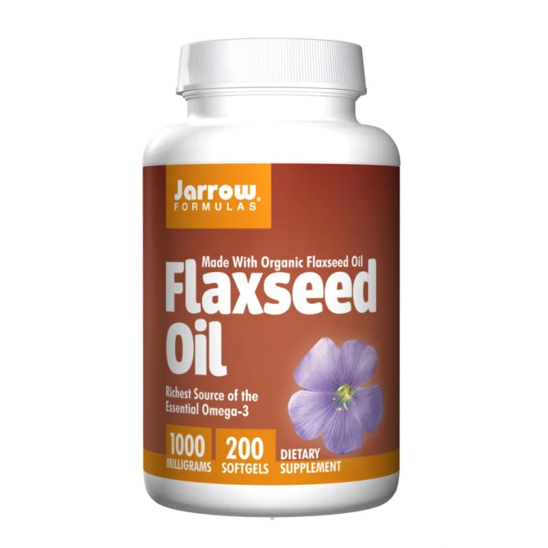 Flaxseed Oil 1000 мг 200 гел-капсули | Jarrow Formulas Flaxseed Oil 1000 мг 200 гел-капсули | Jarrow Formulas